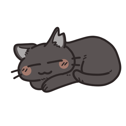 眠るさくら猫 黒猫 可愛いアイコン イラストの無料素材サイト フリーペンシル