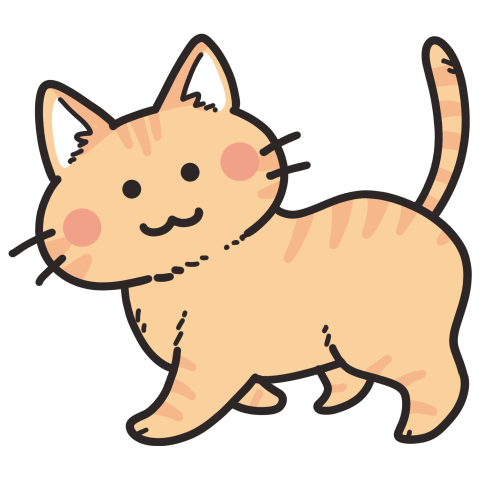 歩く猫 可愛いアイコン イラストの無料素材サイト フリーペンシル
