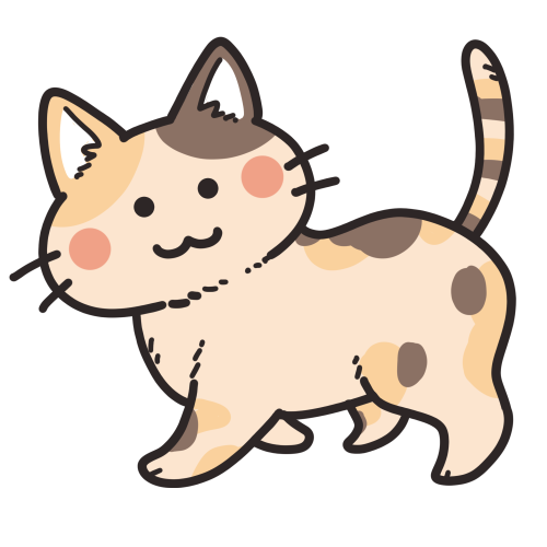 歩く猫 可愛いフリーアイコン イラストの無料素材サイト フリーペンシル