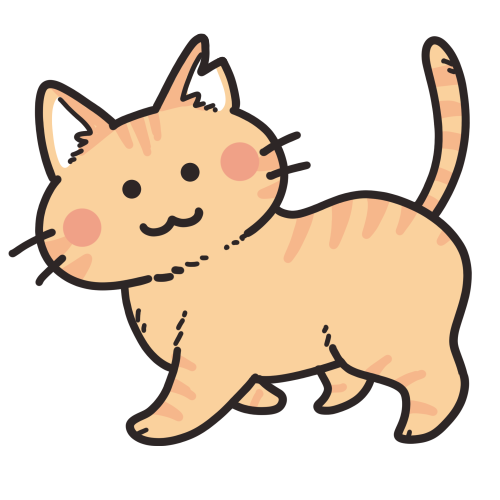 歩くさくら猫 フリーアイコン かわいいイラストの無料素材サイト フリーペンシル