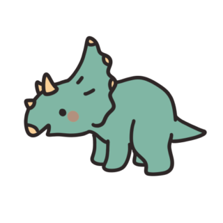 トリケラトプス 可愛いフリーアイコン イラストの無料素材サイト フリーペンシル