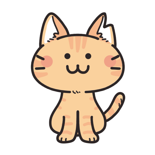 座るさくら猫 可愛いアイコン イラストの無料素材サイト フリーペンシル