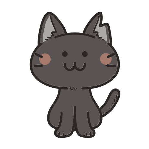 座る黒猫 可愛いアイコン イラストの無料素材サイト フリーペンシル