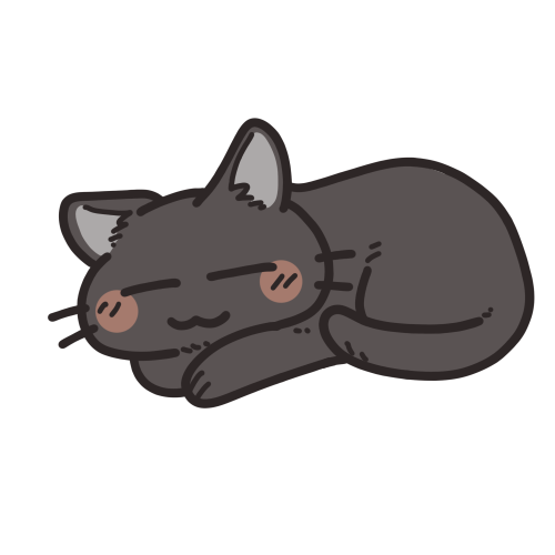 眠る黒猫 可愛いアイコン イラストの無料素材サイト フリーペンシル