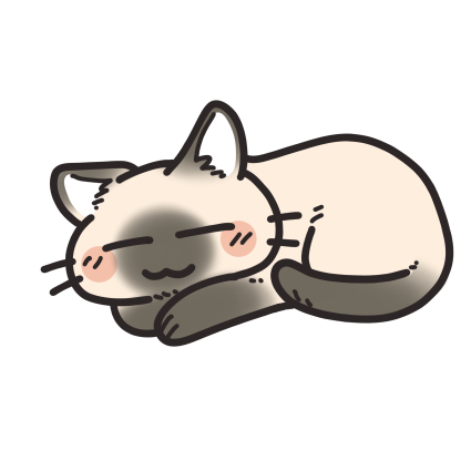眠るシャム猫 フリーアイコン かわいいイラストの無料素材サイト フリーペンシル