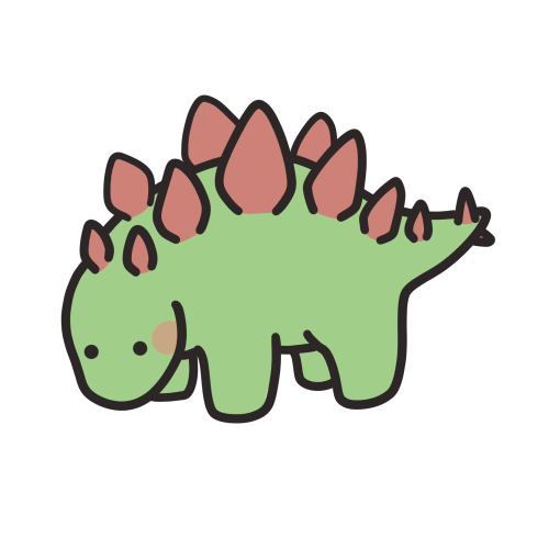 ステゴサウルス 可愛いフリーアイコン イラストの無料素材サイト