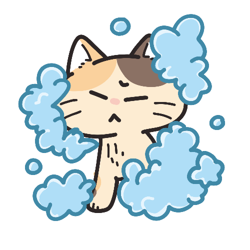 お風呂嫌いな猫 フリーアイコン かわいいイラストの無料素材サイト フリーペンシル