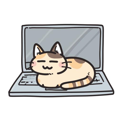 パソコンに乗る猫 フリーアイコン かわいいイラストの無料素材サイト フリーペンシル