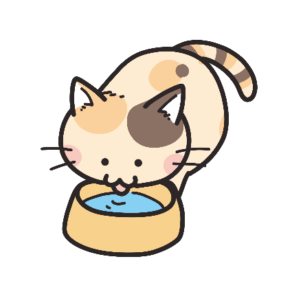 水を飲む猫 可愛いフリーアイコン イラストの無料素材サイト フリーペンシル