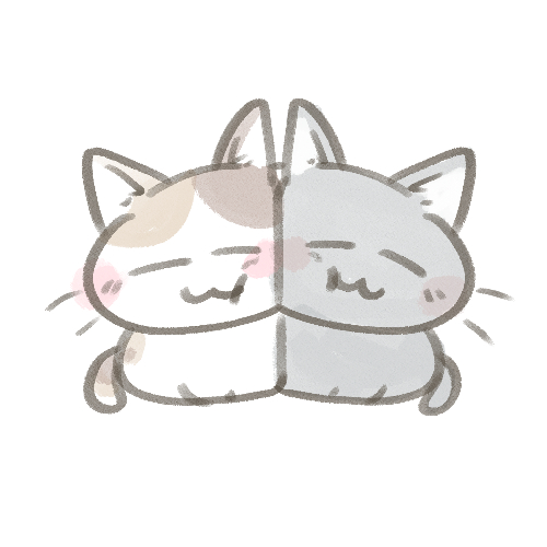 ２匹の仲良し猫 可愛いフリーアイコン イラストの無料素材サイト フリーペンシル
