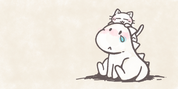 恐竜と猫