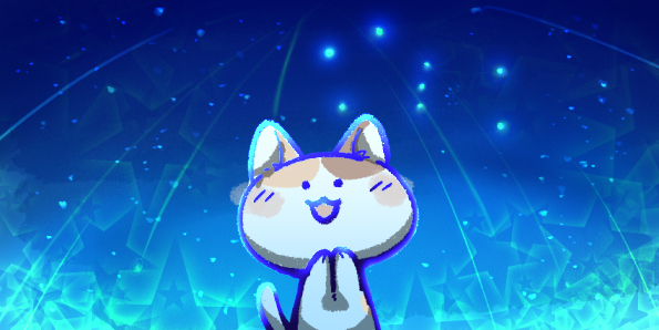 星空と猫