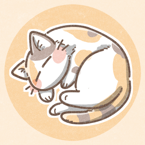 寝ている三毛猫のアイコン 可愛いフリーアイコン イラストの無料素材サイト フリーペンシル