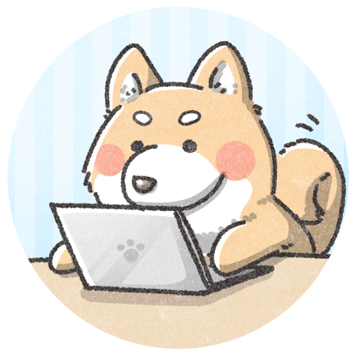 パソコンをする犬のフリーアイコン 可愛いフリーアイコン イラストの無料素材サイト フリーペンシル