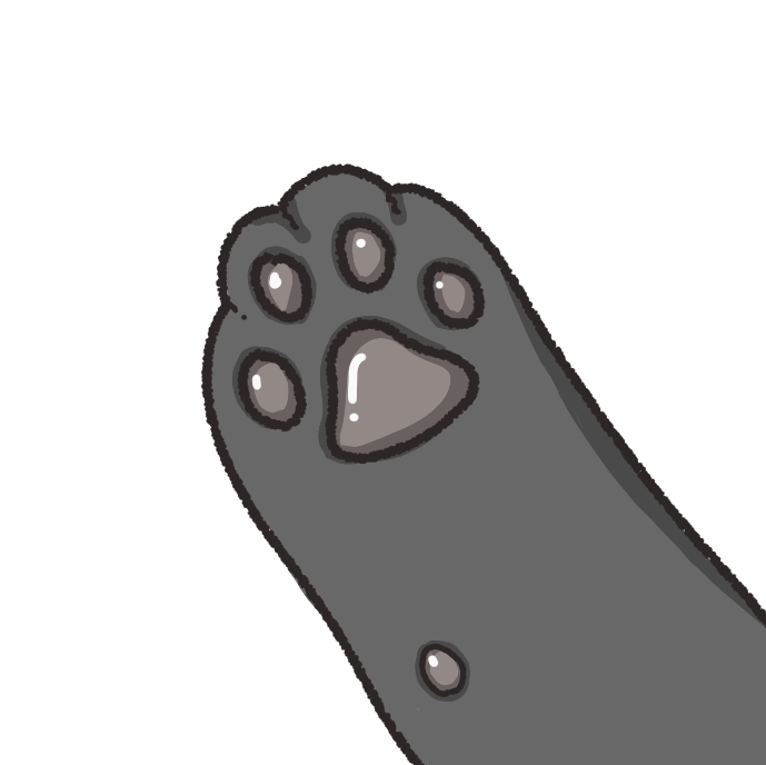 黒猫の手のイラスト フリーアイコン かわいいイラストの無料素材サイト フリーペンシル