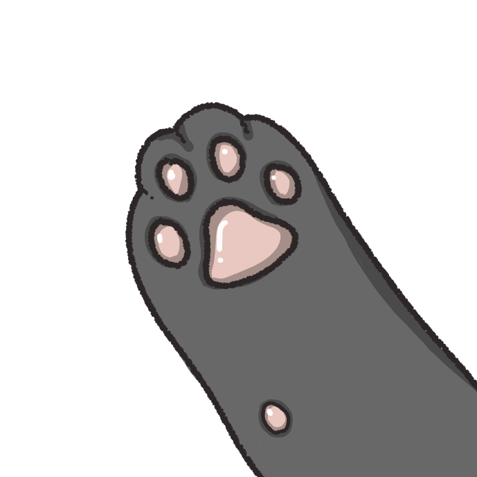 黒猫の手のイラスト 可愛いアイコン イラストの無料素材サイト フリーペンシル