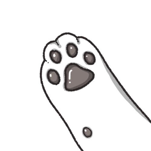 三毛猫の手のイラスト 可愛いフリーアイコン イラストの無料素材サイト フリーペンシル