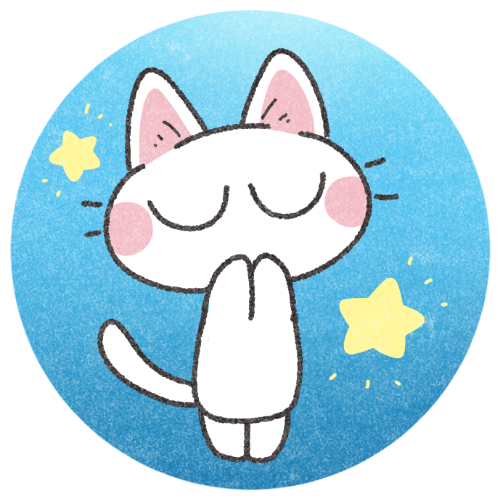 お祈りする猫のアイコン 可愛いアイコン イラストの無料素材サイト フリーペンシル