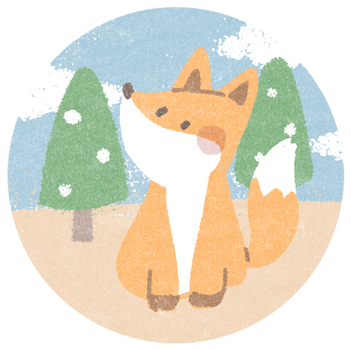 かわいい森のキツネさん フリーアイコン かわいいイラストの無料素材サイト フリーペンシル