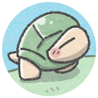 お散歩カメさん｜かわいいフリーアイコン・イラストの無料素材サイト