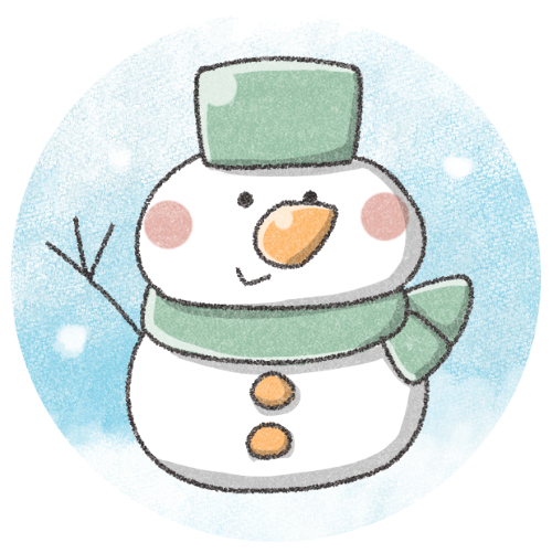 雪だるまさん 可愛いフリーアイコン イラストの無料素材サイト フリーペンシル