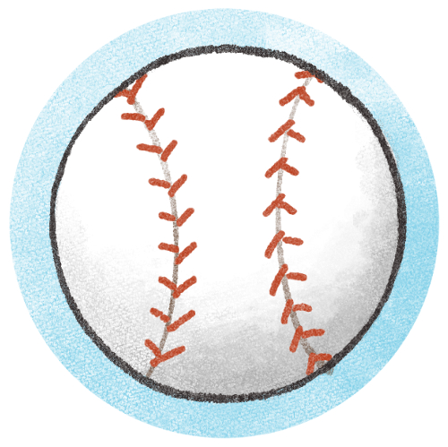 野球ボールのアイコン 可愛いフリーアイコン イラストの無料素材サイト フリーペンシル