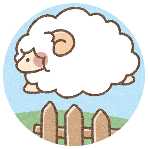 ジャンプする羊さん 可愛いフリーアイコン イラストの無料素材サイト フリーペンシル