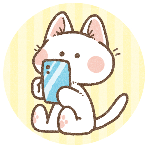 スマホ猫さん 可愛いフリーアイコン イラストの無料素材サイト フリーペンシル
