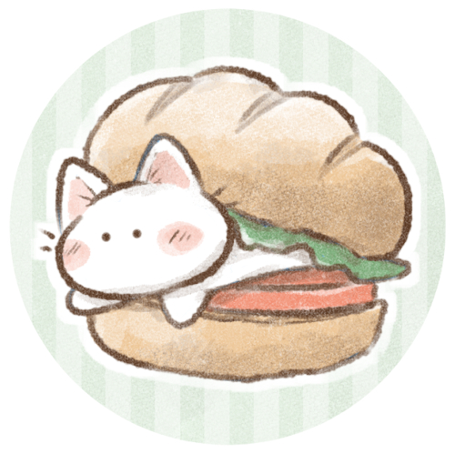 サンドイッチ猫さん 可愛いフリーアイコン イラストの無料素材サイト フリーペンシル