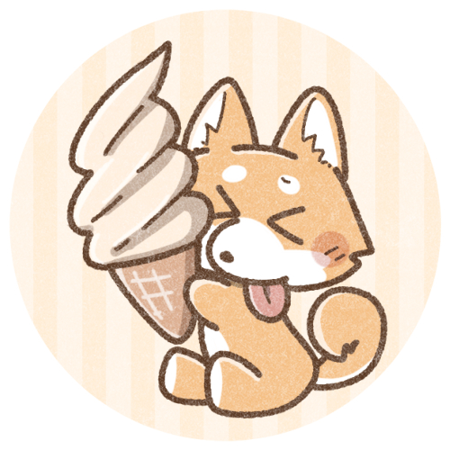 ソフトクリーム柴犬さん 可愛いフリーアイコン イラストの無料素材サイト フリーペンシル