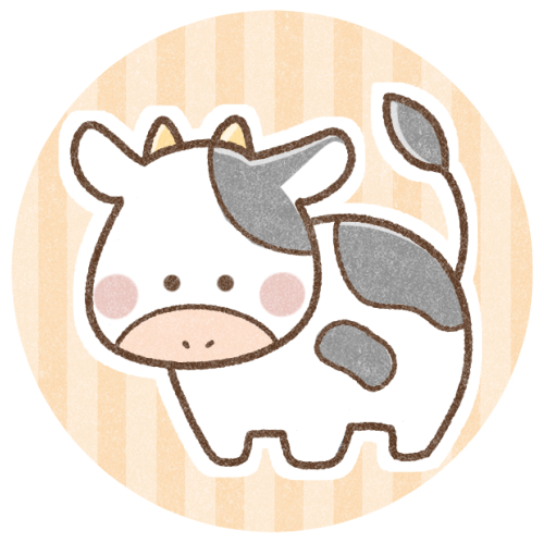 シンプルな牛さん 可愛いフリーアイコン イラストの無料素材サイト フリーペンシル