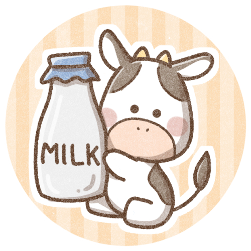 牛乳と牛さん 可愛いフリーアイコン イラストの無料素材サイト フリーペンシル
