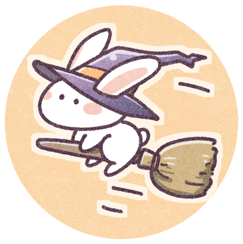 ハロウィン魔女兎のイラスト 可愛いフリーアイコン イラストの無料素材サイト フリーペンシル