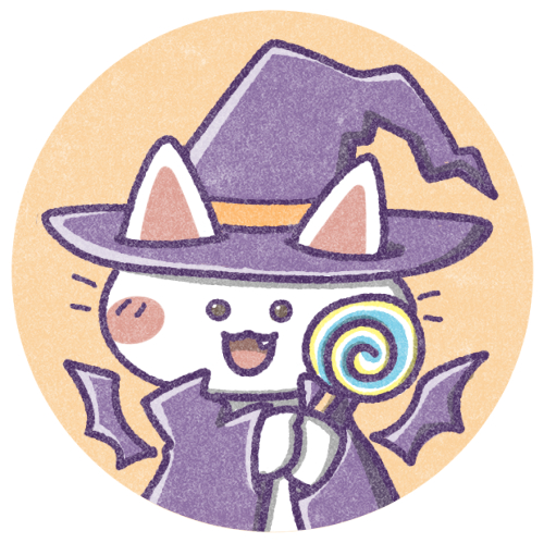 ハロウィンお菓子と猫のイラスト 可愛いフリーアイコン イラストの無料素材サイト フリーペンシル