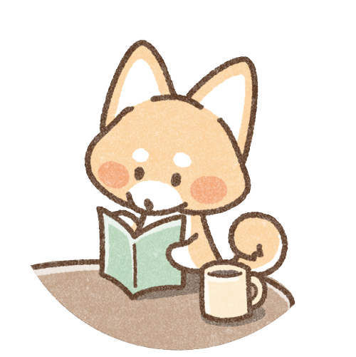 本をよむ柴犬さん 可愛いフリーアイコン イラストの無料素材サイト フリーペンシル
