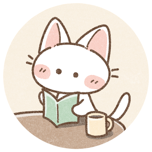 本を読む猫さん 可愛いフリーアイコン イラストの無料素材サイト フリーペンシル