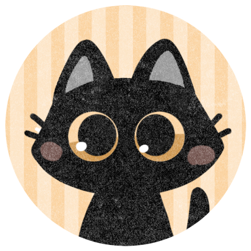 黒猫のフリーアイコンです。