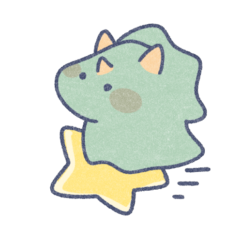 流れ星恐竜さん 可愛いフリーアイコン イラストの無料素材サイト フリーペンシル