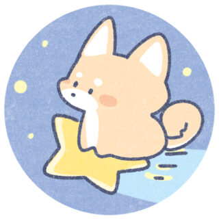 流れ星わんちゃん｜かわいいフリーアイコン・イラストの無料素材サイト
