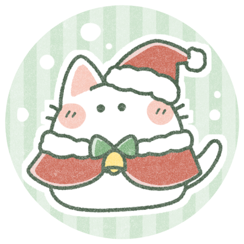 クリスマス白猫さん 可愛いフリーアイコン イラストの無料素材サイト フリーペンシル