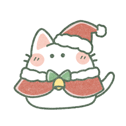 クリスマス白猫さん 可愛いフリーアイコン イラストの無料素材サイト フリーペンシル