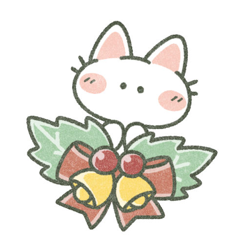 ヒイラギと白猫さん 可愛いフリーアイコン イラストの無料素材サイト フリーペンシル