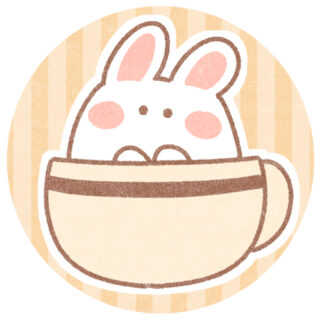 カップに入ったウサギさん｜かわいいフリーアイコン・イラストの無料