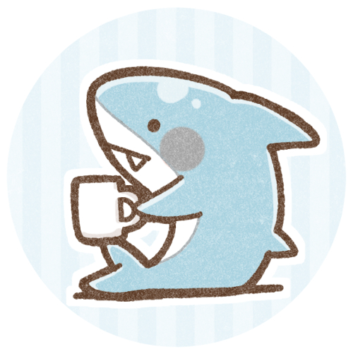 のんびりサメさんのアイコン 可愛いフリーアイコン イラストの無料素材サイト フリーペンシル