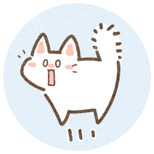 びっくり猫さん 可愛いフリーアイコン イラストの無料素材サイト フリーペンシル