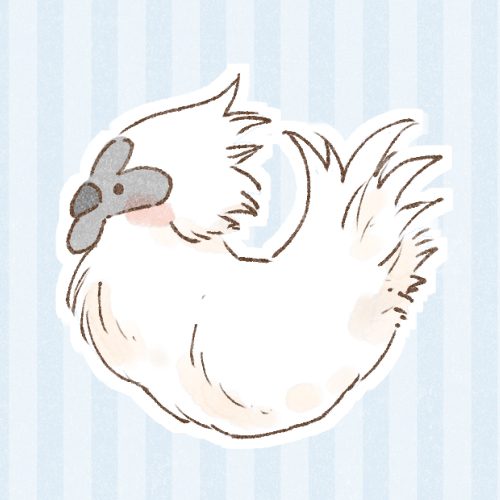 ゆるい烏骨鶏のイラスト 可愛いフリーアイコン イラストの無料素材サイト フリーペンシル