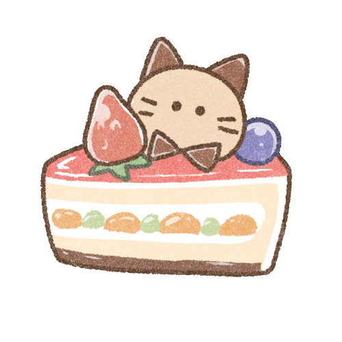 猫さんケーキのイラスト 可愛いフリーアイコン イラストの無料素材サイト フリーペンシル