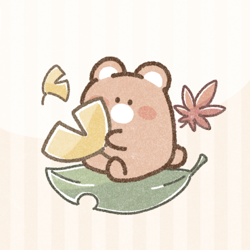 木の葉とくまさん 可愛いフリーアイコン イラストの無料素材サイト フリーペンシル