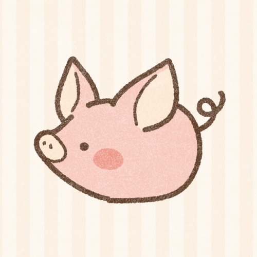 かわいい豚さんのフリーアイコン