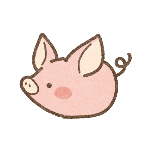 かわいい豚さんのフリーイラスト